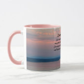 Mug Prière Serenity Coucher de soleil sur la mer rose (Gauche)