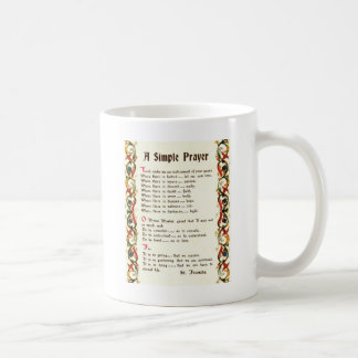 Mug prière simple par St Francis d'Assisi