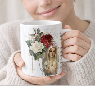 Mug Prière vintage Rosaire Vierge Marie 