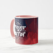 Mug PRIÈRE WARRIOR Citation chrétienne inspirationnell (Devant gauche)