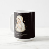 Mug Priest Christmas Blessings Madonna Child Black (Devant gauche)