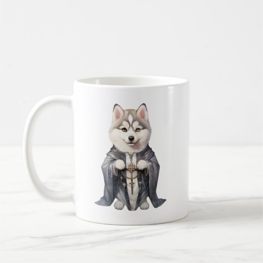 Mug Priest King Siberian Husky Dog (Gauche)