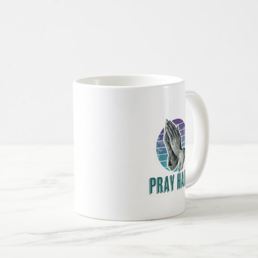Mug Priez Dur Prophète Mains Design (Devant droit)