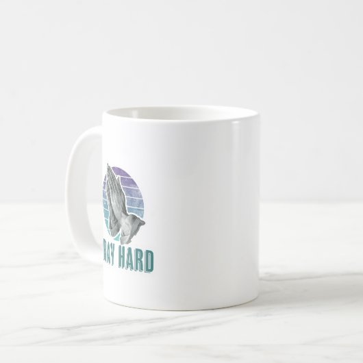 Mug Priez Dur Prophète Mains Design (Devant gauche)