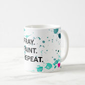 Mug Priez. Peindre.Recommencer.Mug (Devant droit)