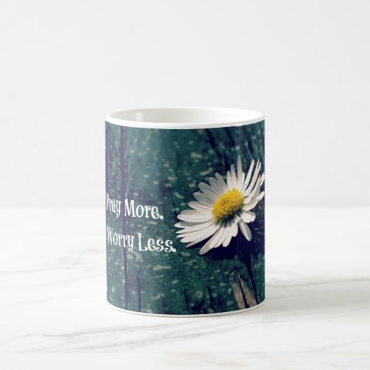 Mug Priez plus de souci Moins de Citation avec la marg (Centre)