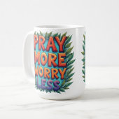 Mug Priez Plus Inquiétez Moins 2 (couleur) (Devant gauche)