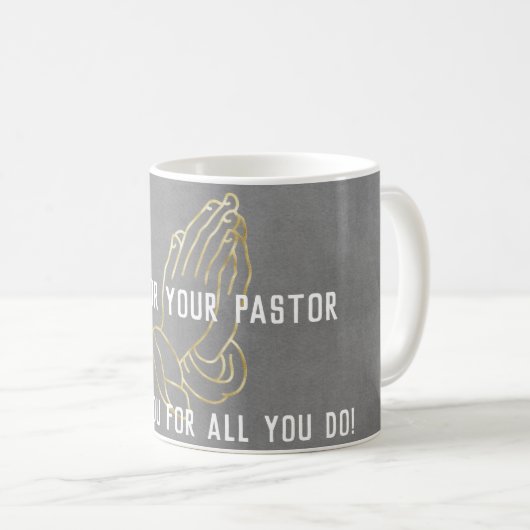 Mug Priez pour votre devis de pasteur (Devant droit)