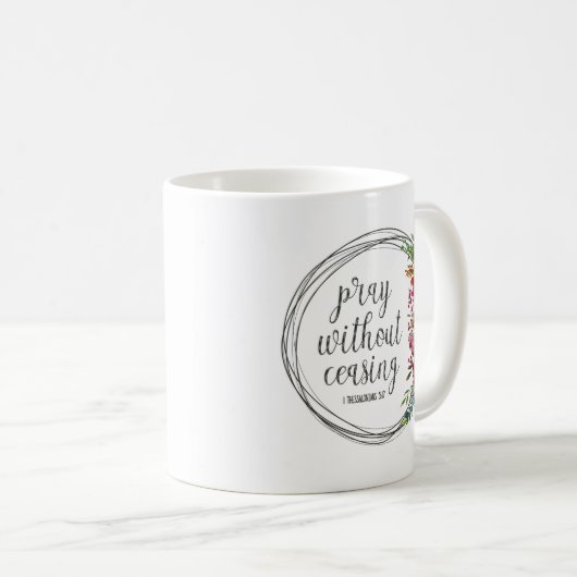 Mug Priez sans cesser (Devant droit)