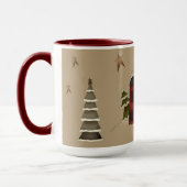 Mug Primitive Red Colonial et Snowman (Gauche)