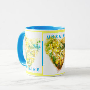 Mug Primula veris Heart Cowslip Ukraine