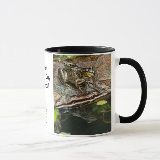 Mug Prince de fête des pères Frog Photo avec le texte (Droite)