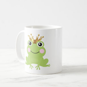 Mug Prince Grenouille de conte de fées Couronne d'or P