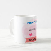 Mug Princesa Daniella te amo (Devant gauche)