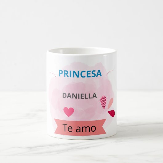 Mug Princesa Daniella te amo (Centre)