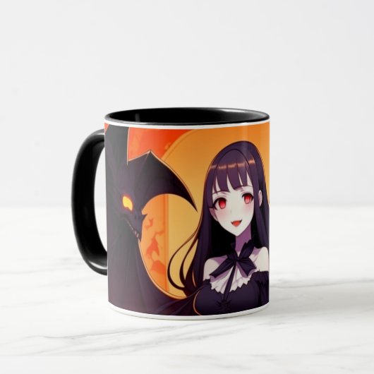 MUG PRINCESS VAMPIRE DES BATS - GOTHIQUE (Devant gauche)