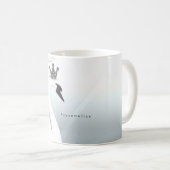 Mug Princesse Cygne Argent & Blanc Tourbillon Chic Con (Devant droit)