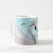 Mug Princesse cygne faux or paillettes chic conte de f (Devant gauche)