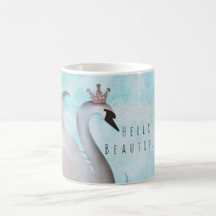 Mug Princesse Cygne Paillettes Faux Or Chic Conte de F