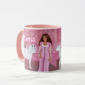 Mug Princesse dans la forêt rose | Fairytale | Whimsiq (Devant gauche)