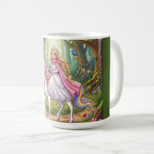Mug Princesse de dessin animé chevauchant la licorne