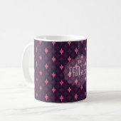 Mug Princesse de Rockstar Pink Pattern pour des filles (Devant gauche)