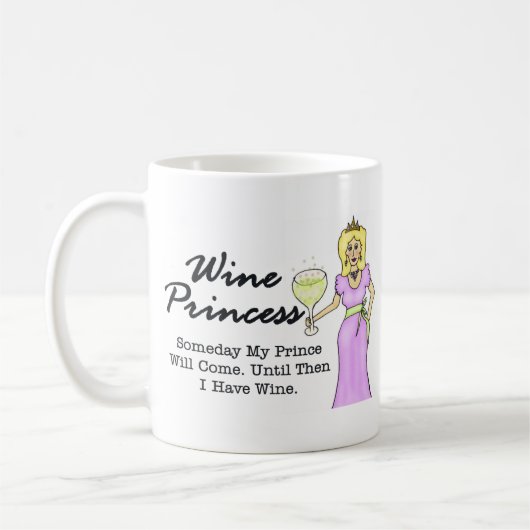 Mug Princesse de vin "un jour mon prince " (Gauche)