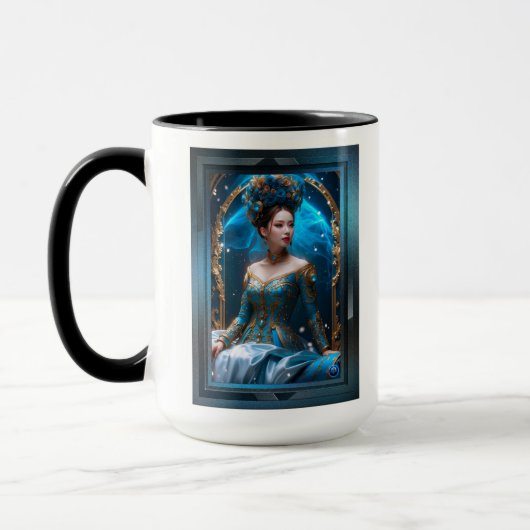 Mug Princesse Du Rose Bleu Art IA par Xzendor7 (Gauche)