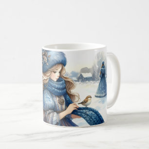 Mug Princesse Fantasy hivernale dans un conte de fées 