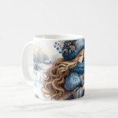 Mug Princesse Fantasy hivernale dans un conte de fées  (Devant gauche)