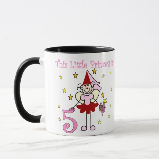 Mug Princesse féerique 5ème anniversaire (Gauche)