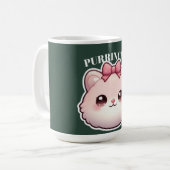 Mug Princesse Féline Design Rose Bowbow (Devant gauche)
