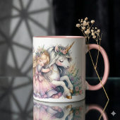 Mug Princesse Licorne Pastel Conte de Fées Fantastique