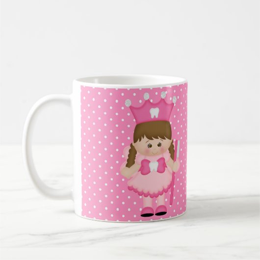 Mug Princesse mignonne Dot de dentiste de dent de (Gauche)