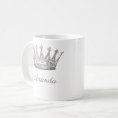 Mug Princesse personnalisée Crown Tiara (Devant gauche)