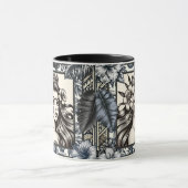 Mug Princesse polynésienne Bleu Floral Tribal (Centre)