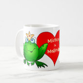 Mug Princesse prince Love Names de grenouille (Devant gauche)