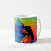 Mug Princesse psychédélique à pyramide rose (Devant droit)