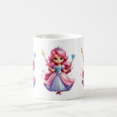 Mug Princesse Rose Avec Baguette Magique Et Tiara (Centre)