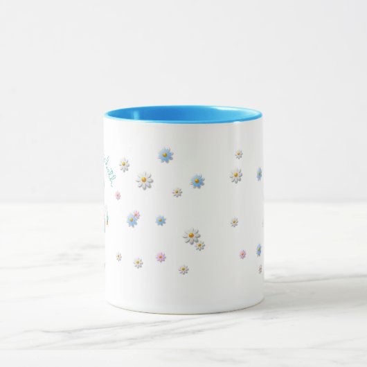 Mug Princesse Unicorne bleu turquoise avec Couronne d' (Centre)