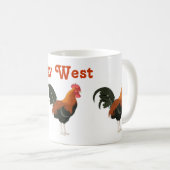 Mug Principaux coqs de l'Ouest Animaux de poulet de Fl (Devant droit)
