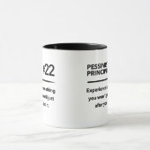 Mug Principe pessimiste n° 22 : Expérience (Centre)