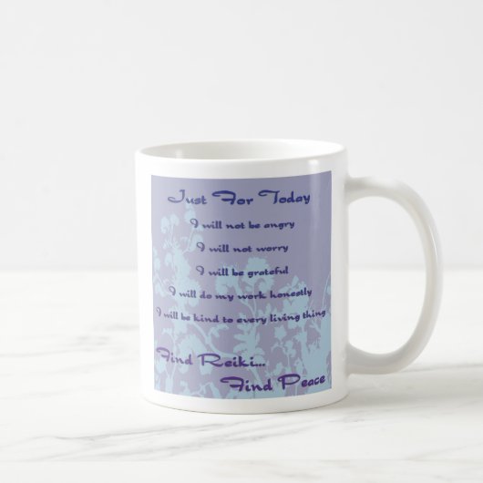 Mug Principes de Reiki bleus (Droite)