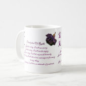 Mug Principes de Reiki juste pour aujourd'hui Rose (Devant gauche)
