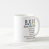 Mug Principes de Reiki Préceptes blanc (Devant droit)
