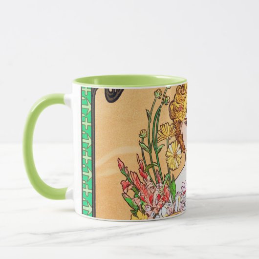 Mug Printemps, Alphonse Mucha (Gauche)