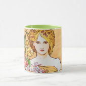 Mug Printemps, Alphonse Mucha (Centre)