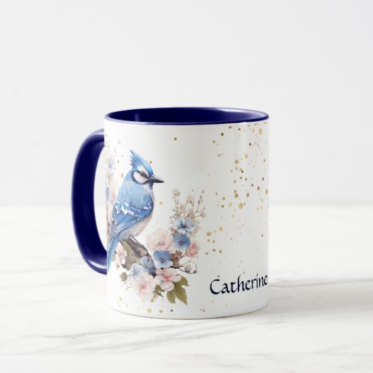 Mug Printemps Blue Jay Nature (Devant gauche)