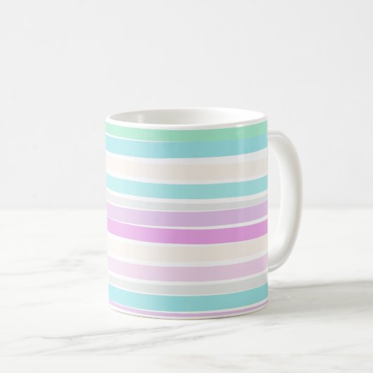 Mug Printemps couleurs d'été en rayures (Devant droit)