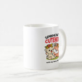Mug Printemps dans la laideur - Illustration de chien  (Devant droit)